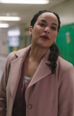 Mistletoe Murders Season 02 Episode 01 Tommie-Am­ber Pirie Pink Wool Coat